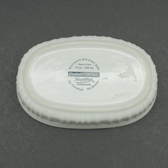 Corningware French White 24 oz Round 15 oz Oval Casserole Dishes - Picture 11 of 13